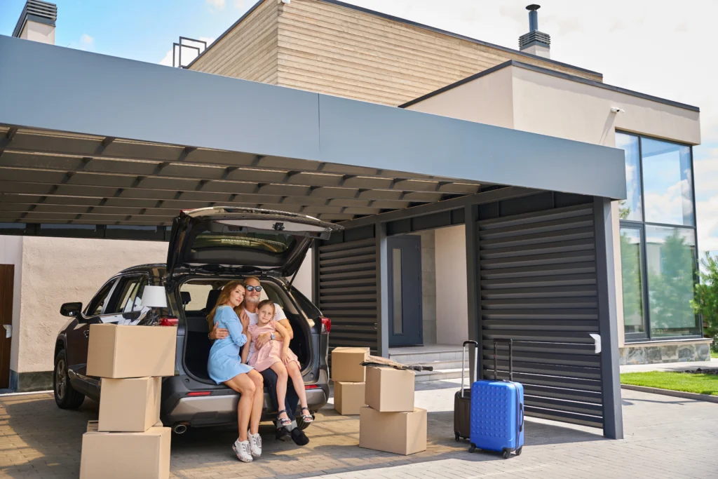 Parking ombragé avec panneaux solaires à Évreux
