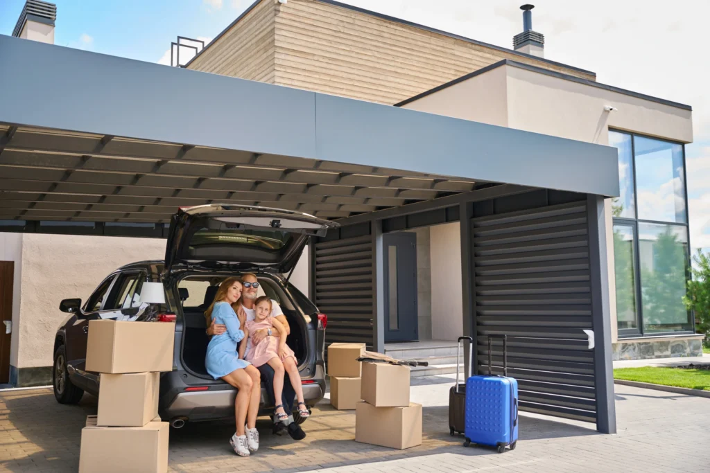 Parking ombragé avec panneaux solaires à Évreux